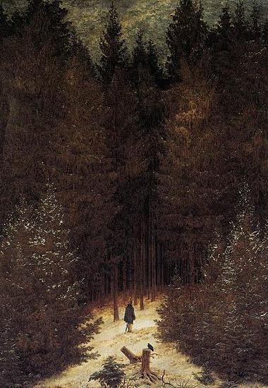 Caspar David Friedrich The Chasseur in the Forest Sweden oil painting art